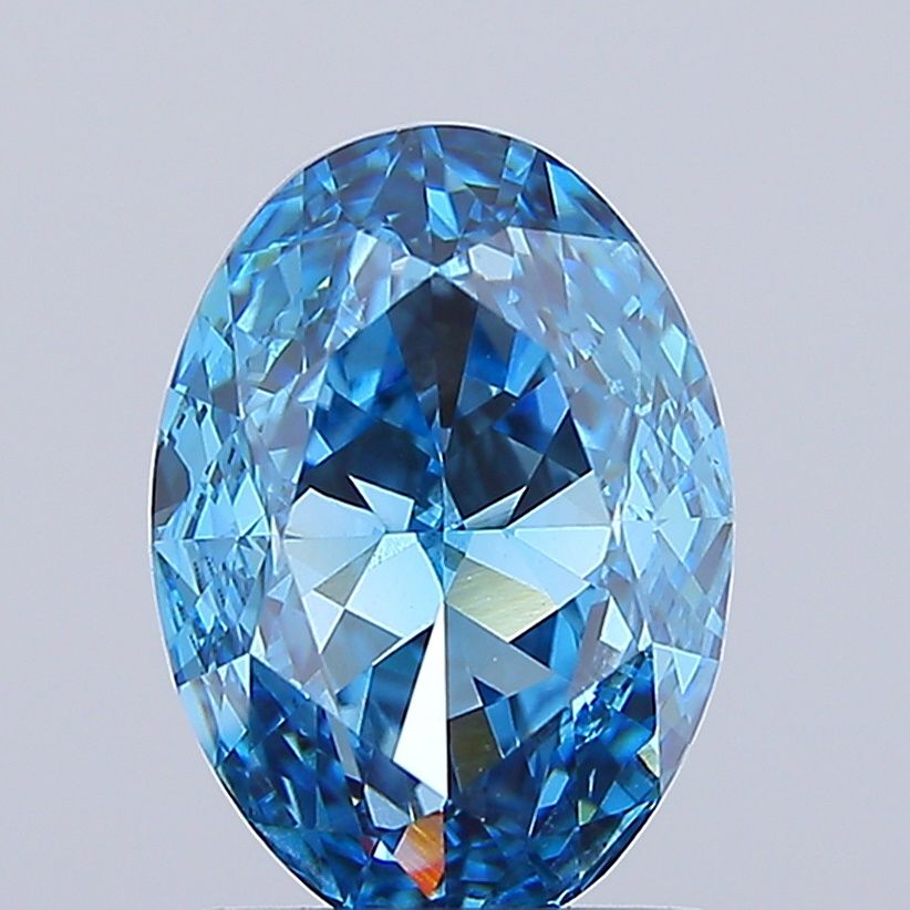 2.0 CT Fancy Vivid Blue OVAL