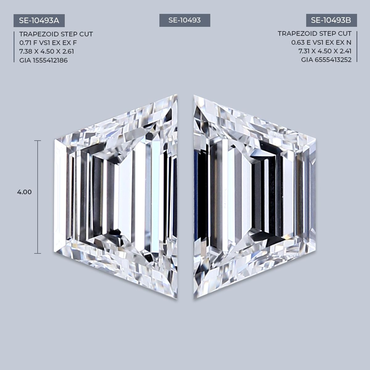 0.71 ct Trapezoid Diamond