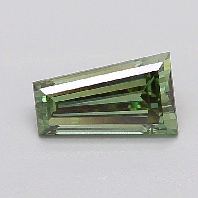 0.79 CT Fancy Vivid Green TAPERED BAGUETTE