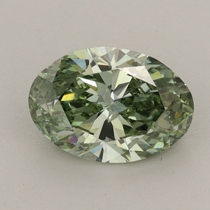 0.84 CT Fancy Vivid Green OVAL
