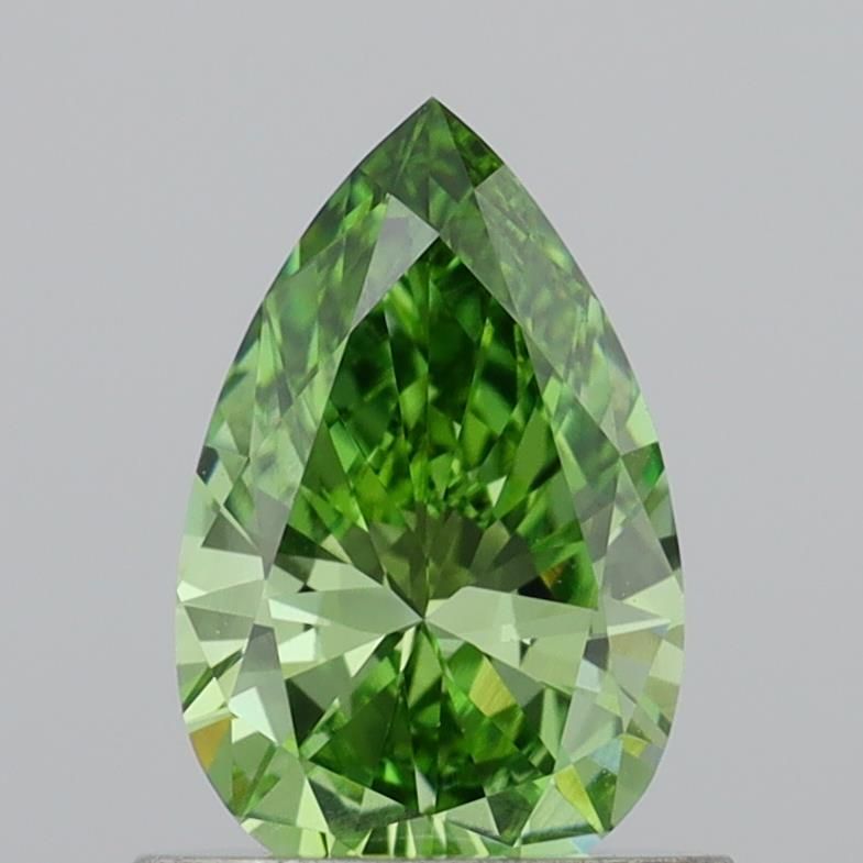0.73 CT Fancy Vivid Green PEAR