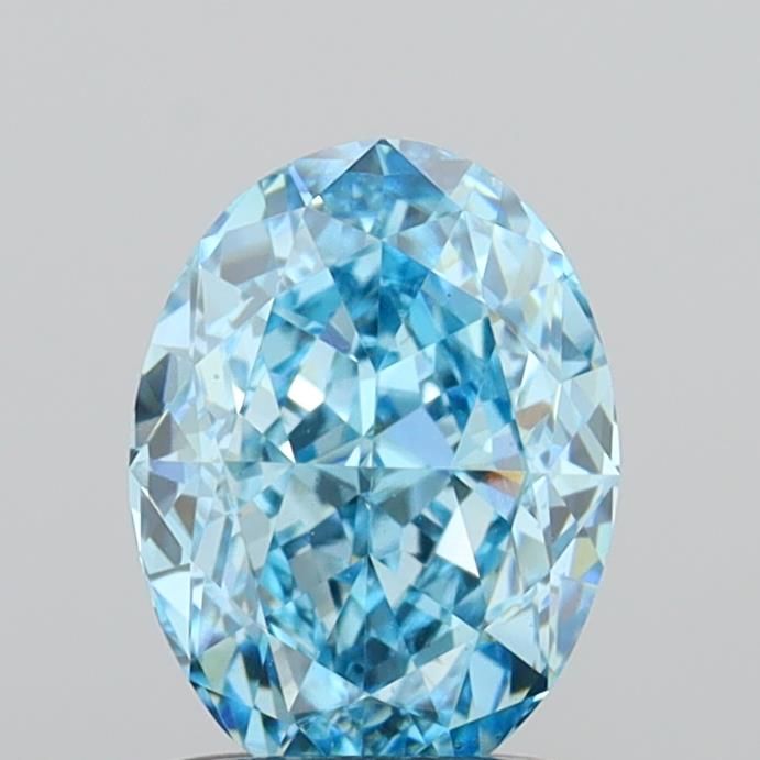 1.41 CT Fancy Vivid Blue OVAL