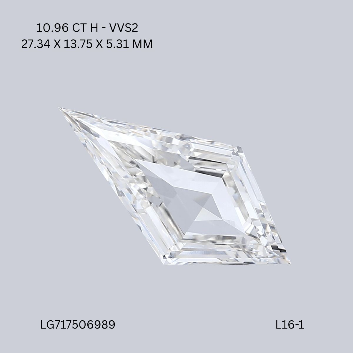 10.96 ct lab-grown Kite Diamond