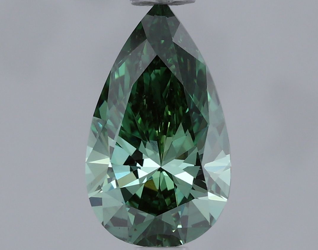 1.03 CT Fancy Vivid Green PEAR