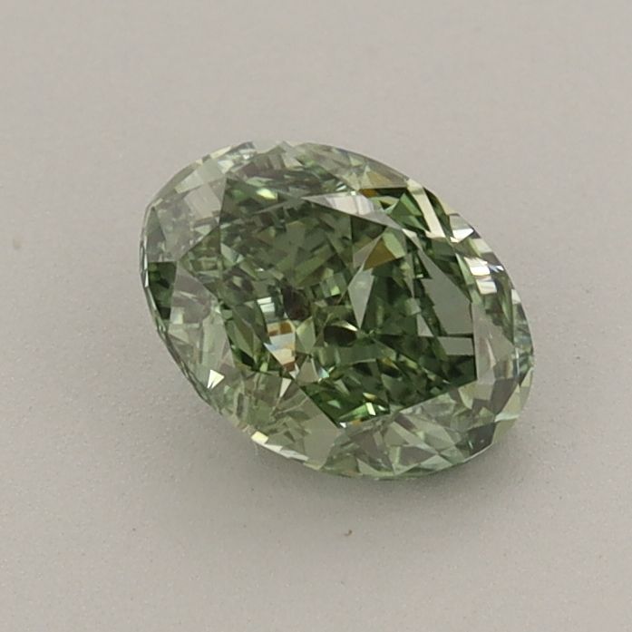 0.72 CT Fancy Vivid Green OVAL