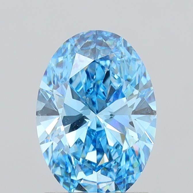 1.67 CT Fancy Vivid Blue OVAL
