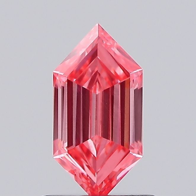 0.67 CT Fancy Vivid Pink HEXAGONAL