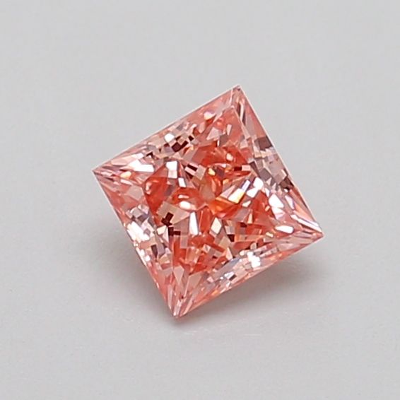 0.43 CT Fancy Vivid Orangey Pink PRINCESS