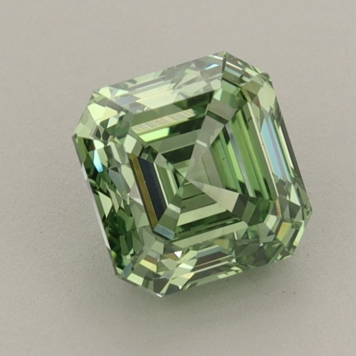1.29 CT Fancy Vivid Green ASSCHER