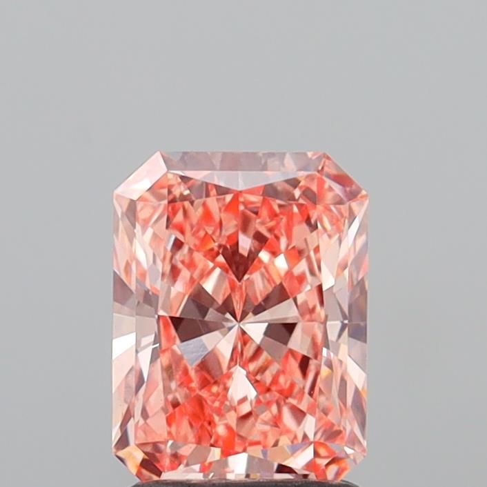 1.51 CT Fancy Intense Orangey Pink RADIANT