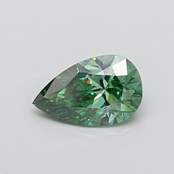 0.76 CT Fancy Vivid Green PEAR