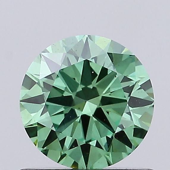 0.72 CT Fancy Vivid Green ROUND
