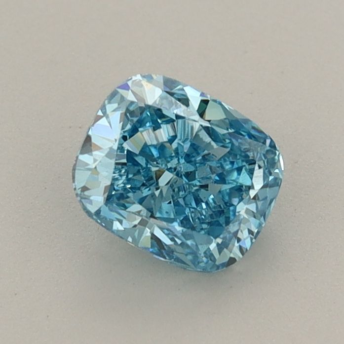0.77 CT Fancy Vivid Blue CUSHION MODIFIED
