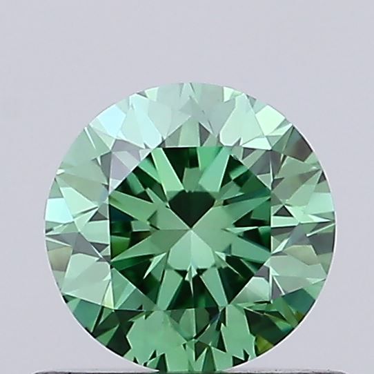 0.61 CT Fancy Vivid Green ROUND