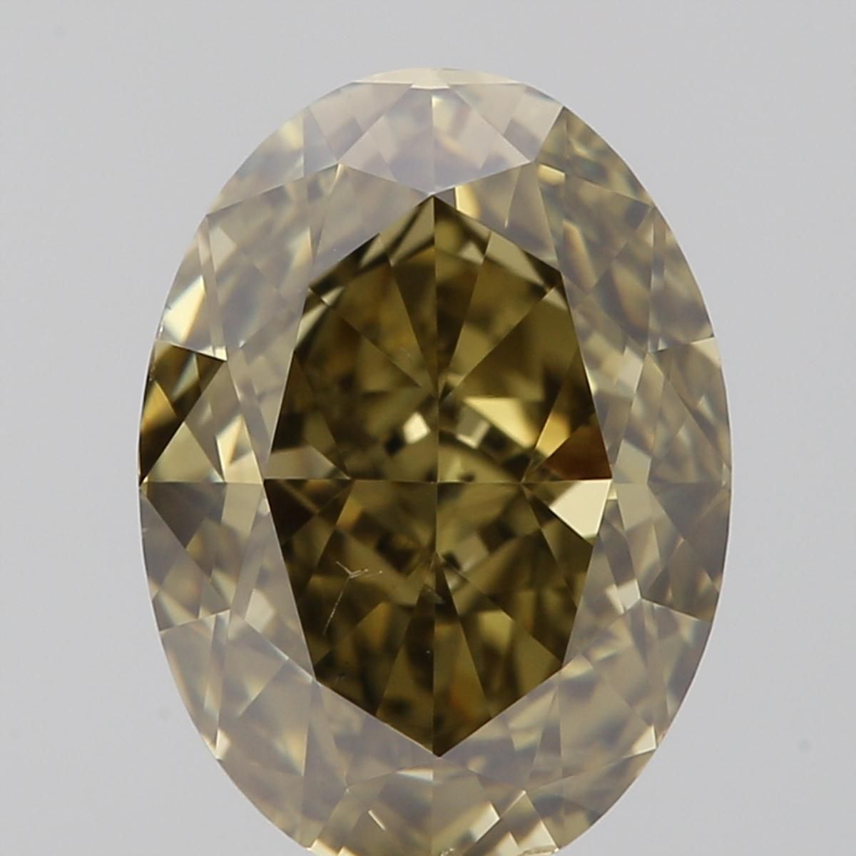 Diament 2.02 ct Fancy Dark Greenish Brown/SI1