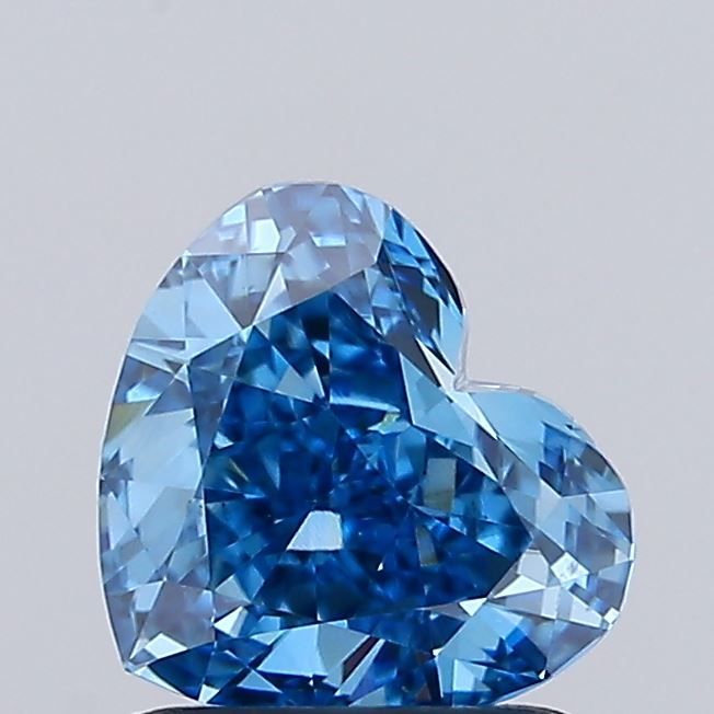 1.01 CT Fancy Vivid Blue HEART
