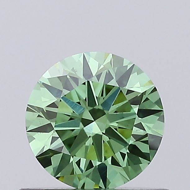 0.56 CT Fancy Vivid Green ROUND
