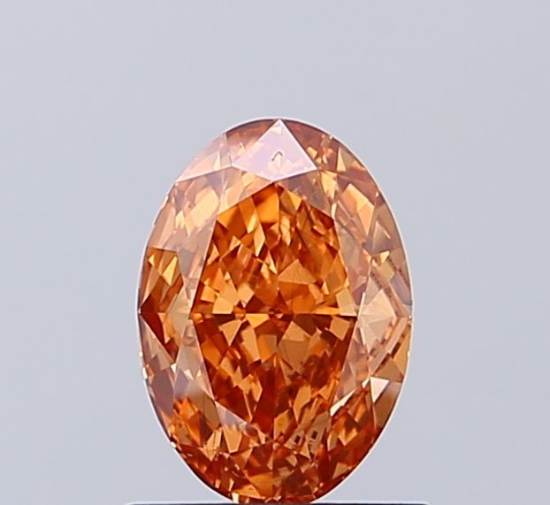 1.01 CT Fancy Orangey Brown OVAL