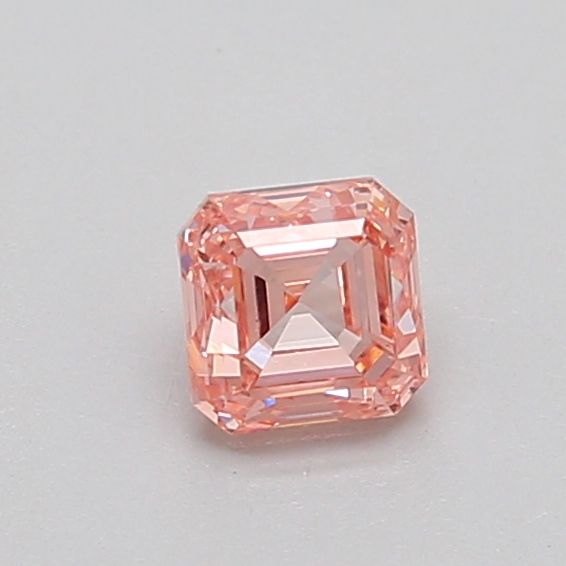 0.43 CT Fancy Intense Pink ASSCHER
