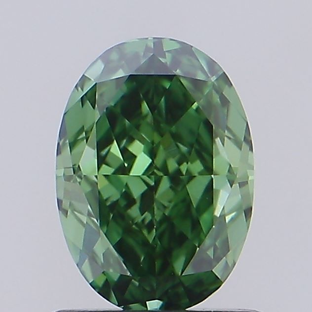 1.07 CT Fancy Vivid Green OVAL