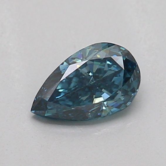 0.24 CT Fancy Vivid Greenish Blue PEAR