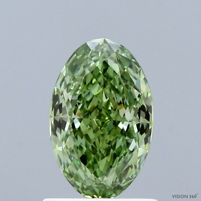 1.04 CT Fancy Vivid Green OVAL