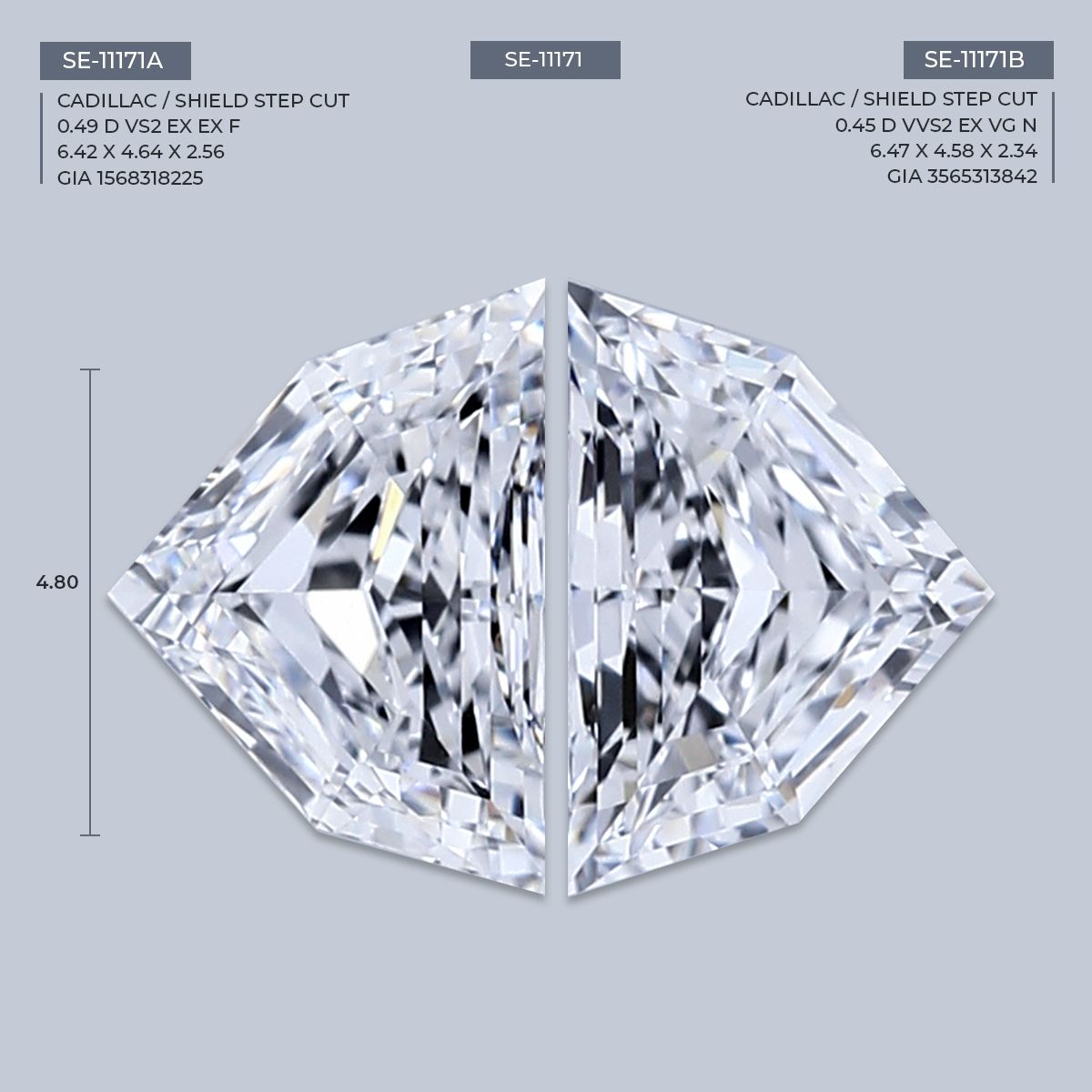 0.49 ct Shield Diamond