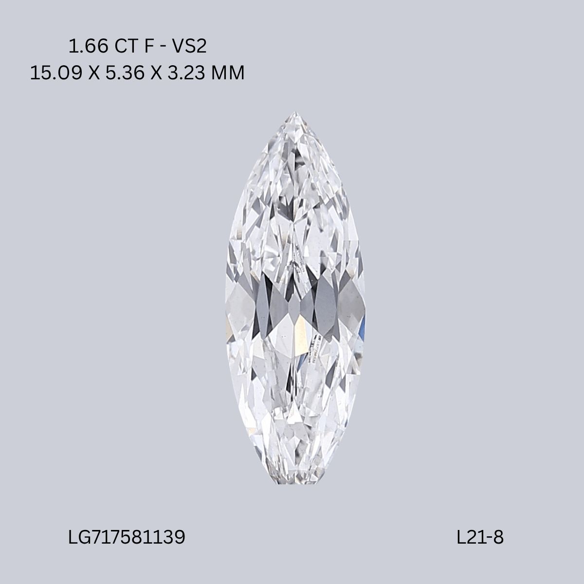 1.66 ct Marquise diamond
