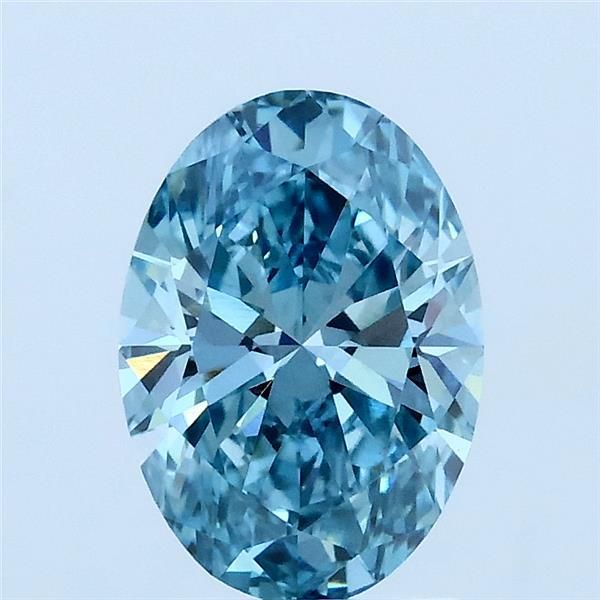 1.51 CT Fancy Vivid Greenish Blue OVAL