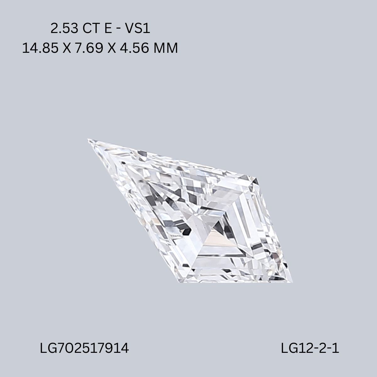2.53 ct lab-grown Kite Diamond