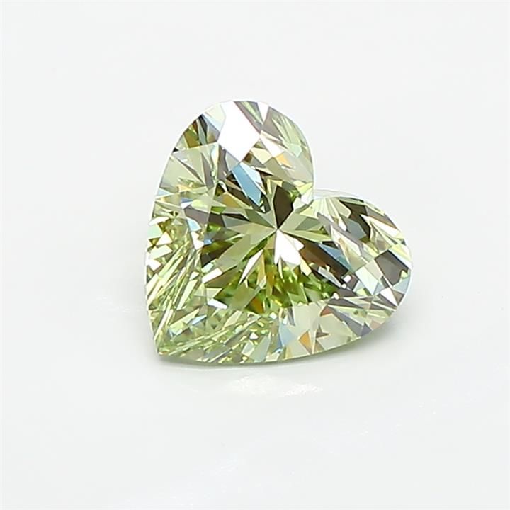 1.04 CT Fancy Vivid Green HEART