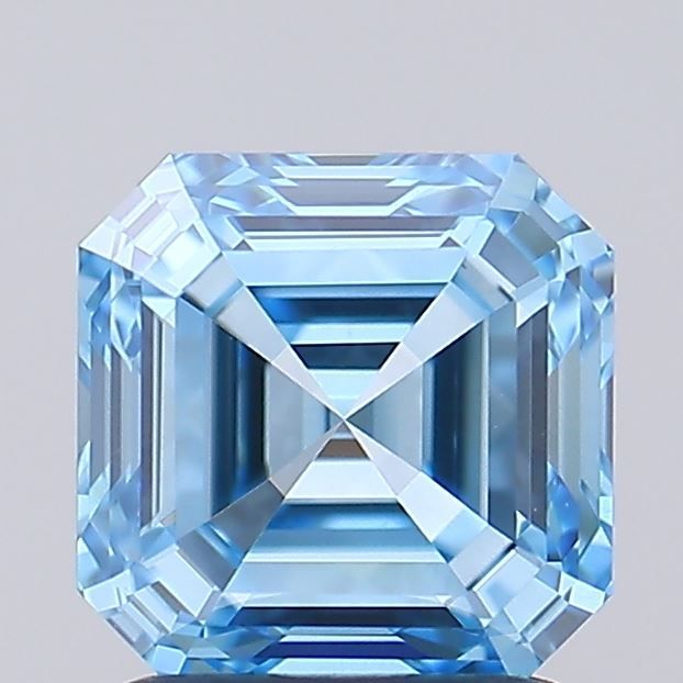 1.7 CT Fancy Vivid Blue ASSCHER