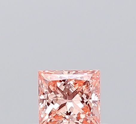 0.24 CT Fancy Intense Orangey Pink PRINCESS