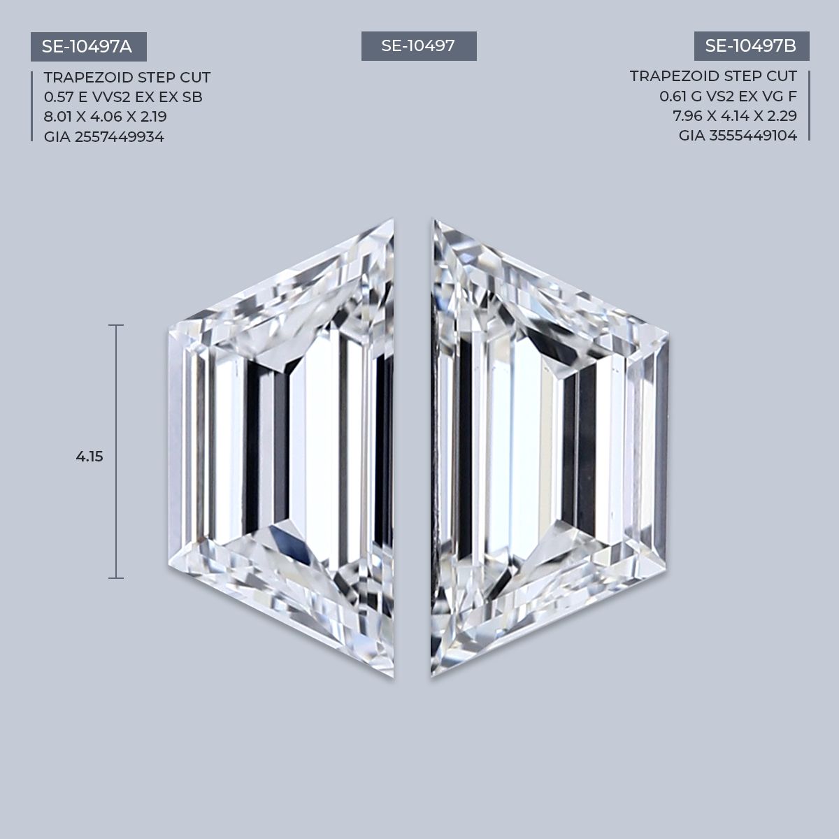 0.61 ct Trapezoid Diamond