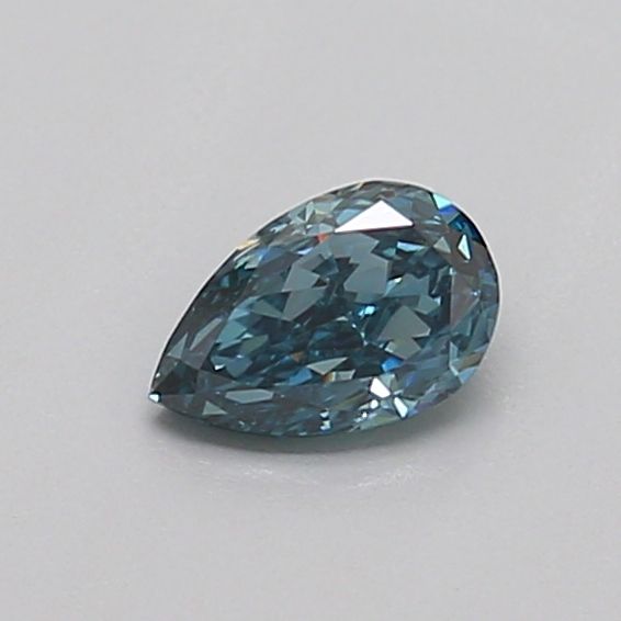0.31 CT Fancy Vivid Green Blue PEAR