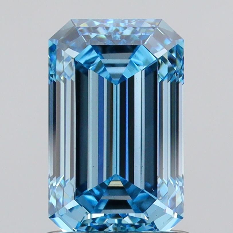 1.71 CT Fancy Vivid Blue EMERALD