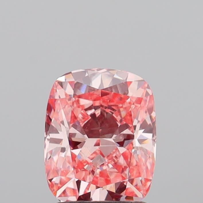 1.57 CT Fancy Vivid Pink CUSHION MODIFIED