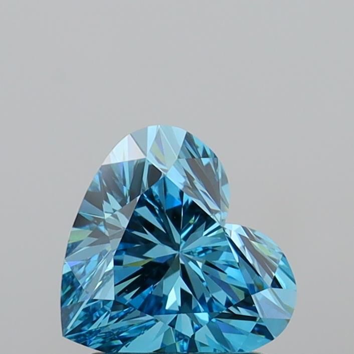 1.57 CT Fancy Vivid Blue HEART