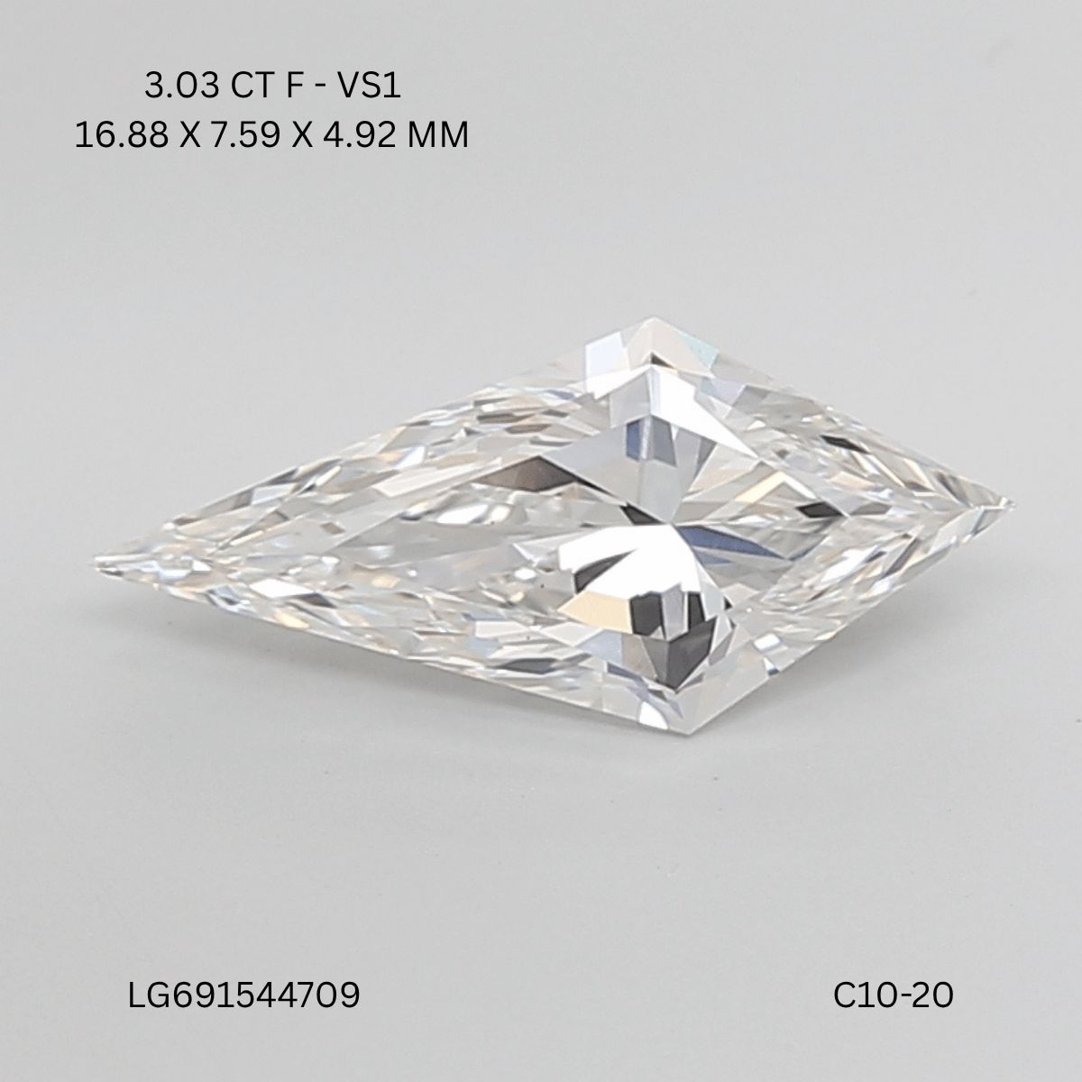 3.03 ct lab-grown Kite Diamond