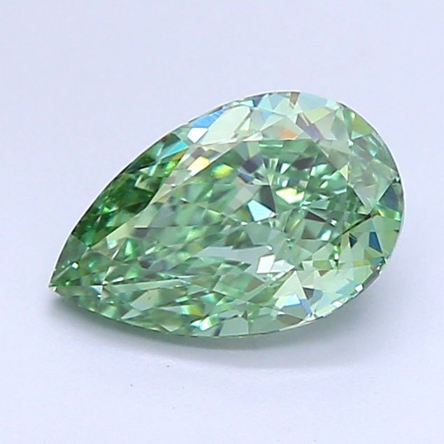 1.26 CT Fancy Vivid Green PEAR