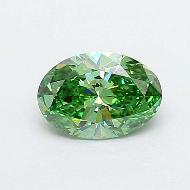 0.79 CT Fancy Vivid Green OVAL