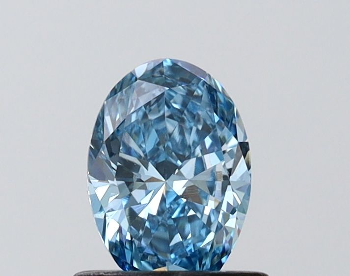 0.66 CT Fancy Vivid Blue OVAL