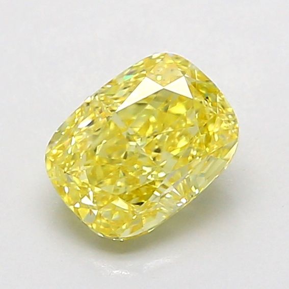 0.91 CT Fancy Intense Yellow CUSHION MODIFIED