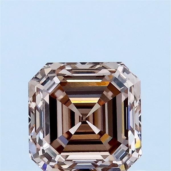 1.08 CT Fancy Light Brown ASSCHER