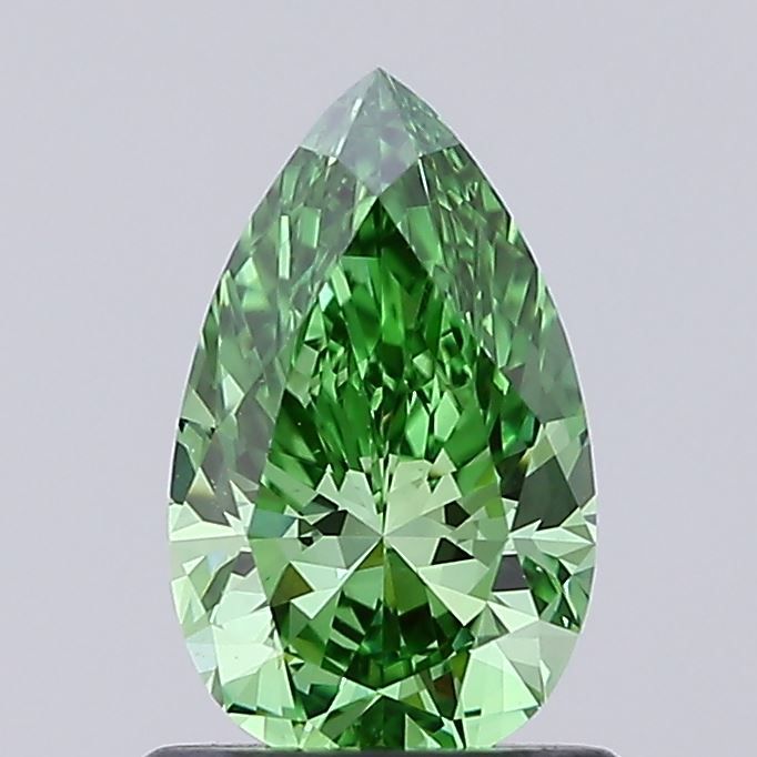 1.01 CT Fancy Vivid Green PEAR