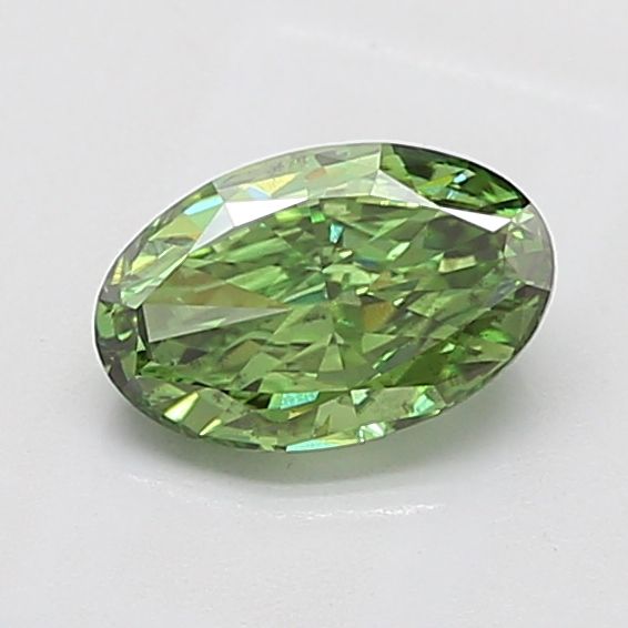 1.5 CT Fancy Vivid Green OVAL