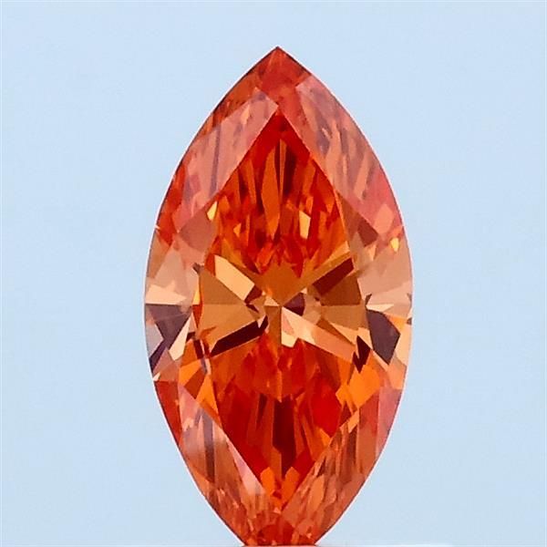 0.48 CT Fancy Vivid Pinkish Orange MARQUISE