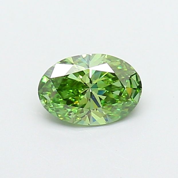 0.56 CT Fancy Vivid Green OVAL