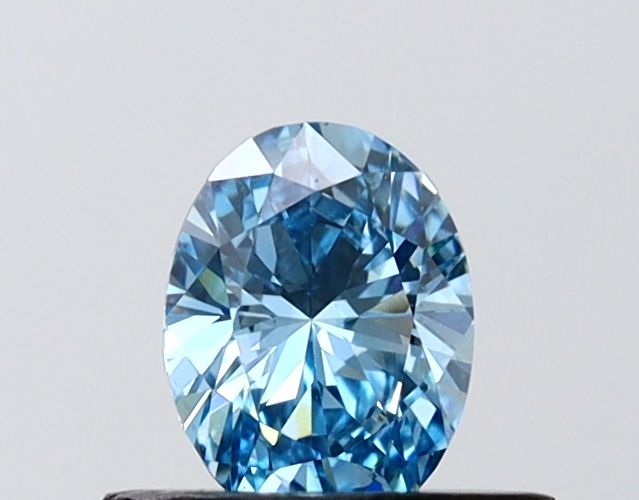 0.49 CT Fancy Vivid Blue OVAL