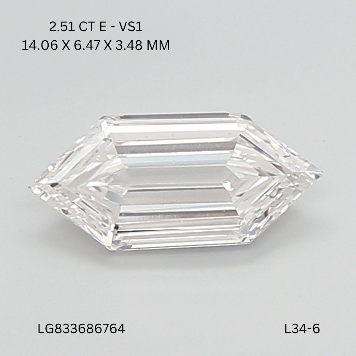 2.51 ct lab-grown Hexagonal Diamond